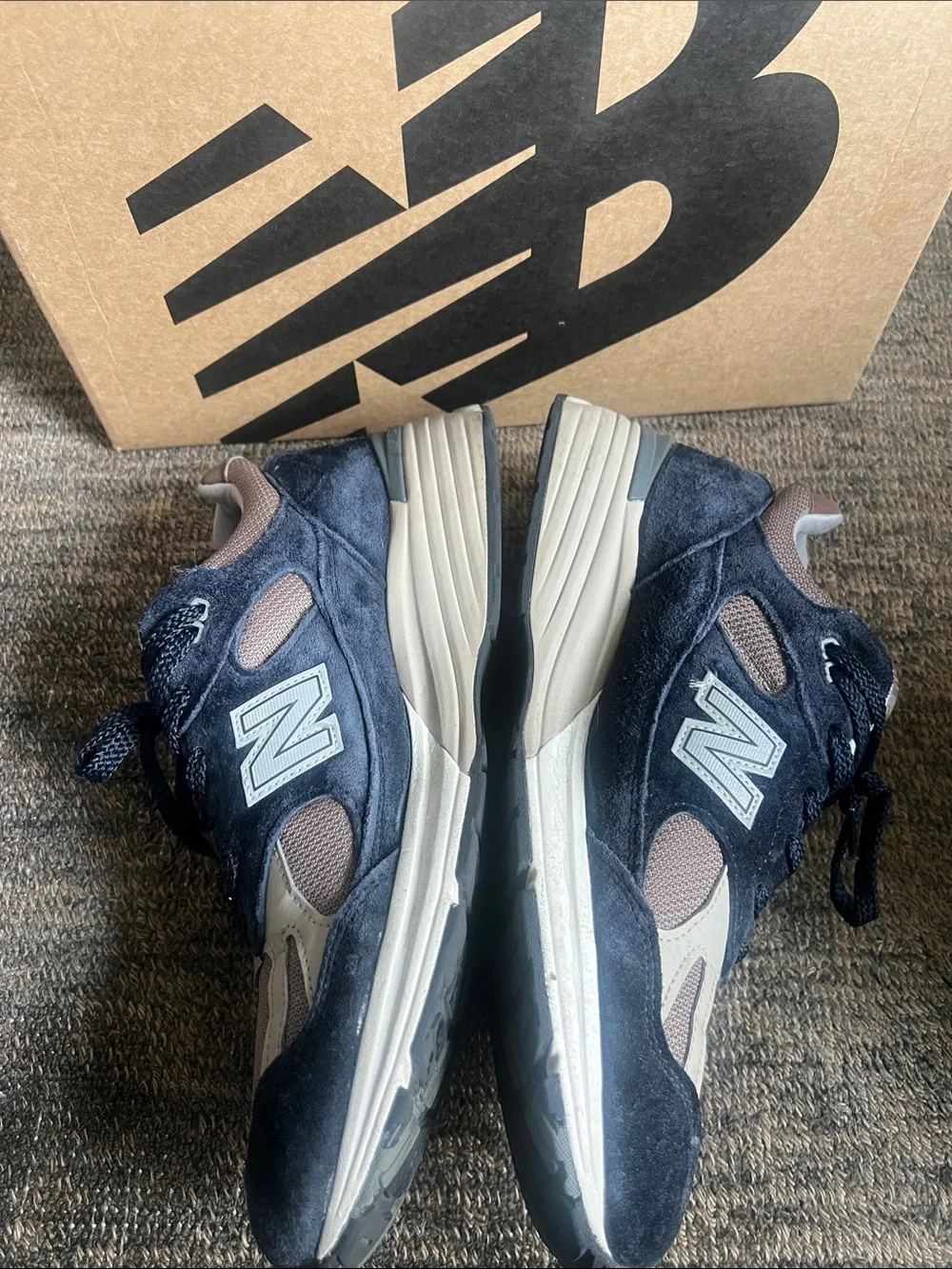 New Balance Men’s 991v2 midnight and brown Made in UK Sneakers